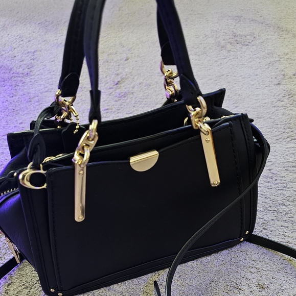 Coach Mini Black Purse with Gold Accents,  Three Pockets, New - Picture 7 of 7